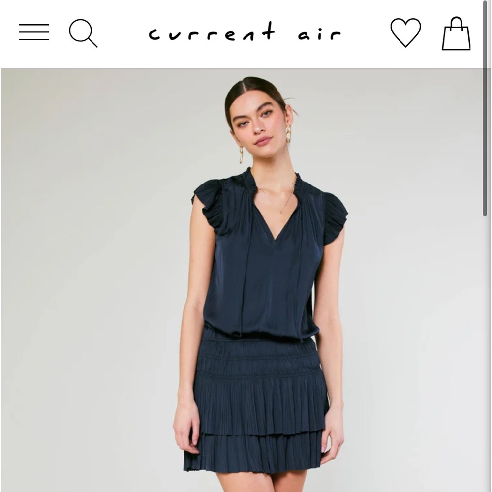 Current Air Zoey Pleated Mini Dress